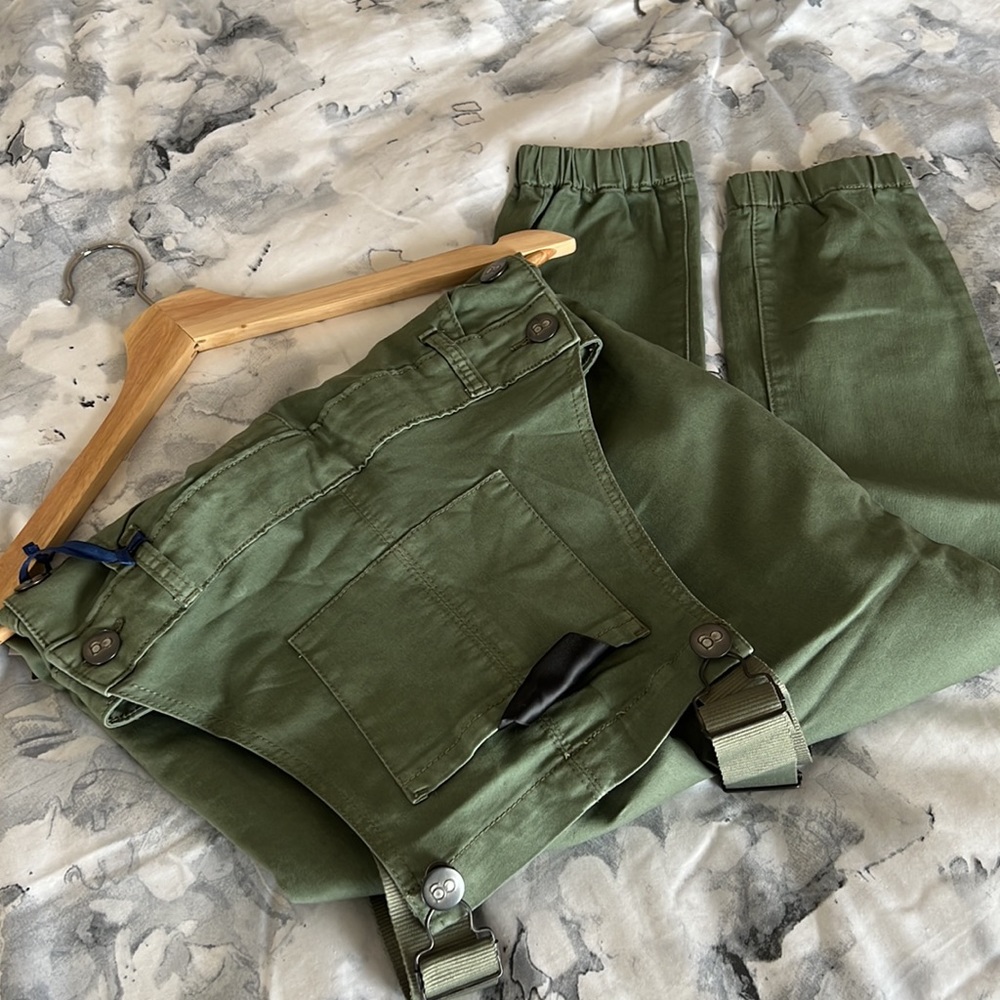 Olive green overalls